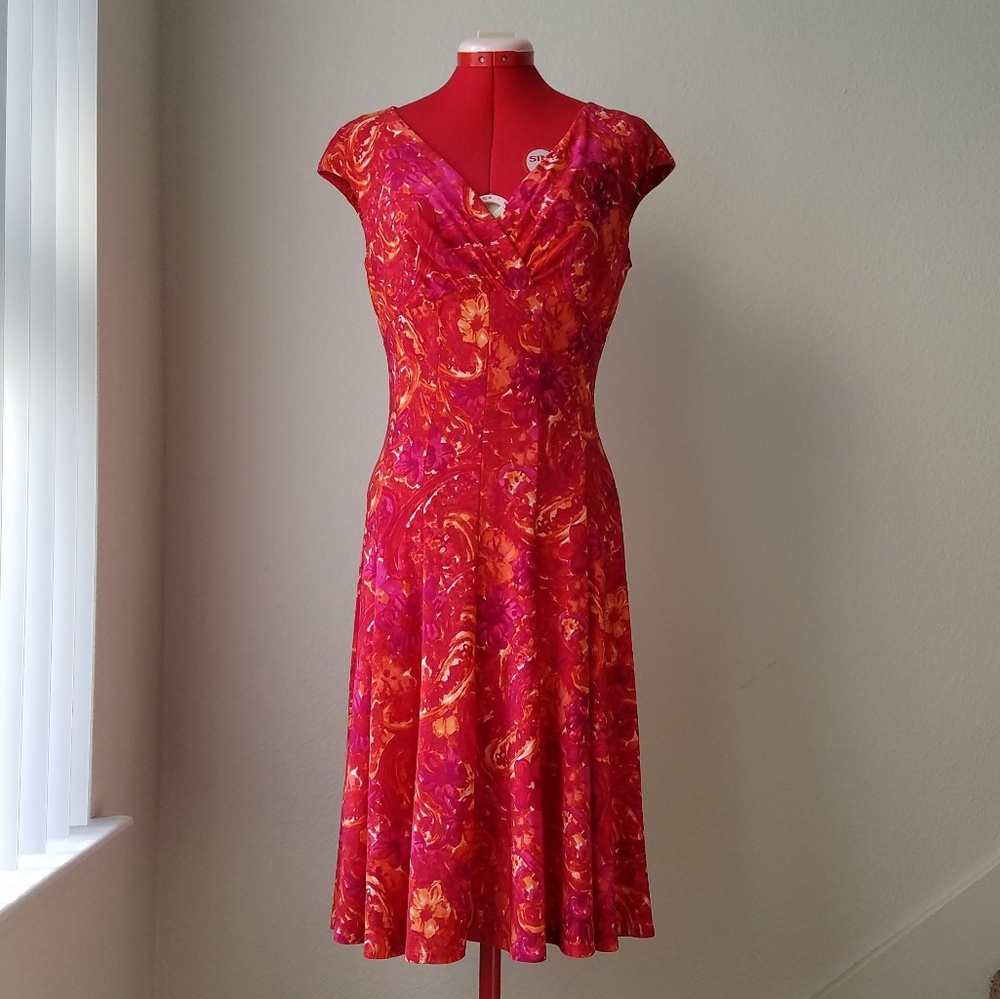 Lauren Ralph Lauren patterned v-neck dress